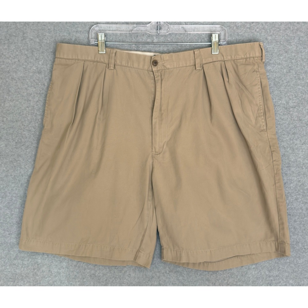 Polo Golf Ralph Lauren Shorts Mens 42 Tan Khaki Pleated Cotton Classic Golfing